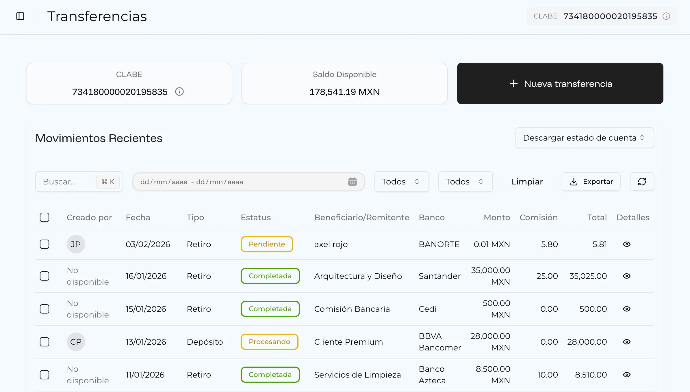 Cedi Wallet Interface